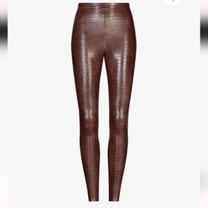 Commando Faux Leather Animal Legging Size XS